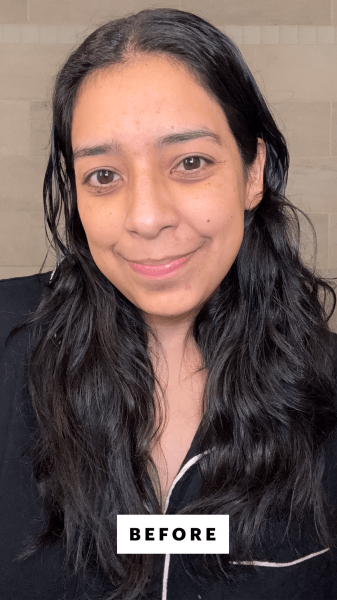 Foresto before applying the Laneige Cica Sleeping Mask